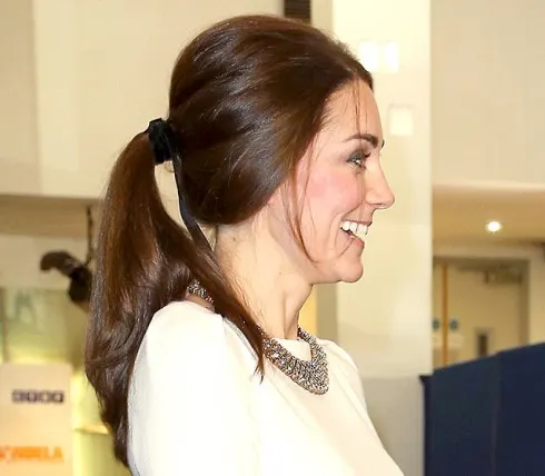 Kiểu tóc đẹp của công nương Kate Middleton - tóc đuôi ngựa