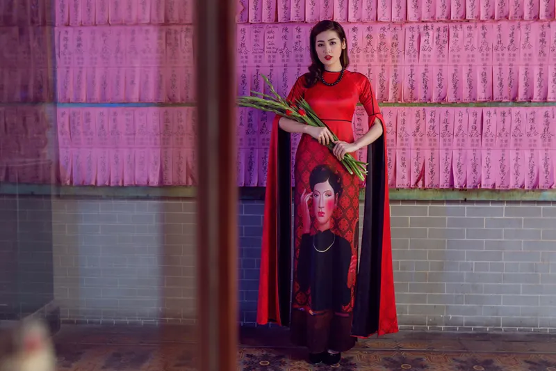 Áo dài của Adrian Anh Tuấn x Chinh - elle man 19