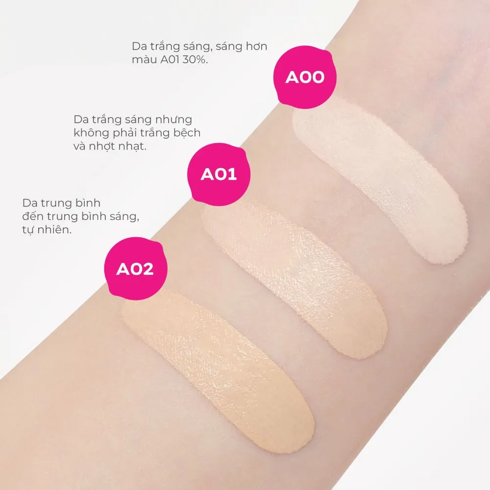 Hình ảnh các tông màu của Lemonade Supermatte Cushion.